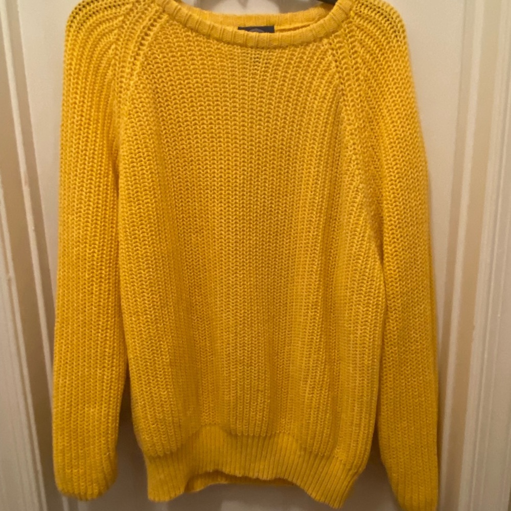 Oversized Knitted Yellow Sweater